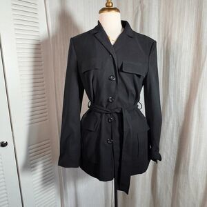 Utex Design Coat Size S Women's Classic Elegant Black Short Elegant Peacoat